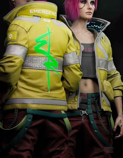 Cyberpunk Women's Jacket 2077 Edgerunners Lucy Yellow Jacket