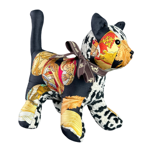 Couvée d’Hermès Vintage Silk Scarf Patchwork Kitten - Solstik
