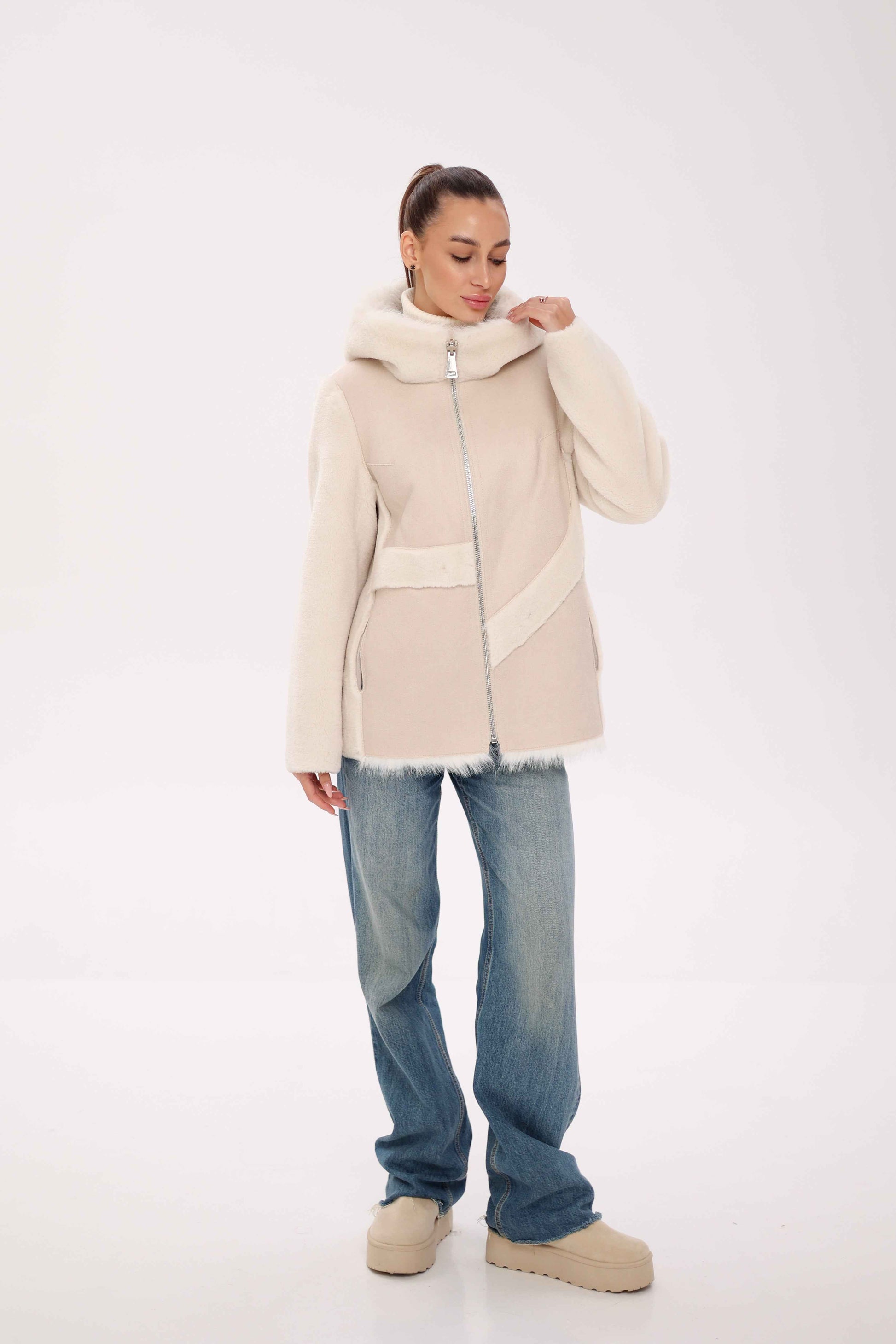 Pre-Order. Re-Stock Ships October 15. ⇆ Reversible Hooded Wool Blend Jacket