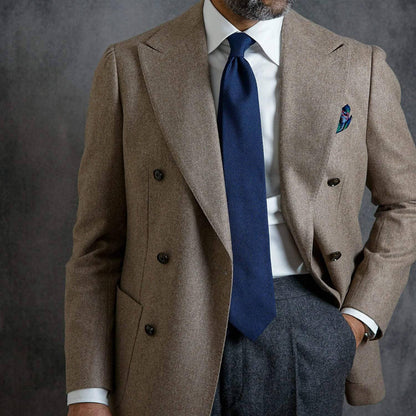 Marino - Navy Blue Silk Grenadine Tie - Solstik