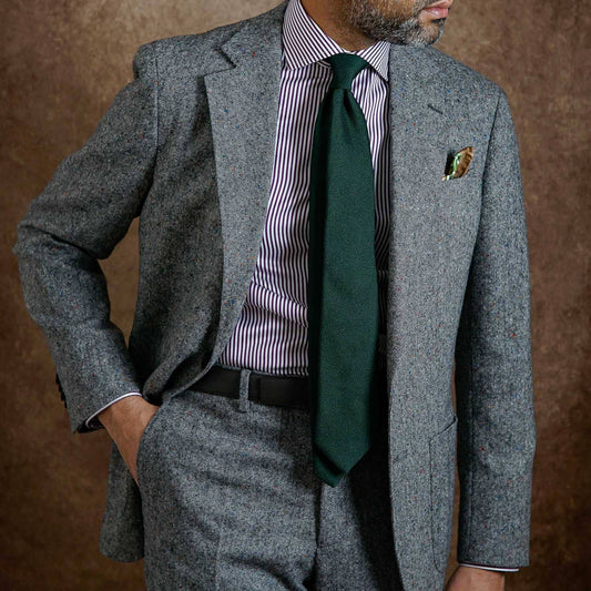 Foresta - Green Silk Grenadine Tie - Solstik