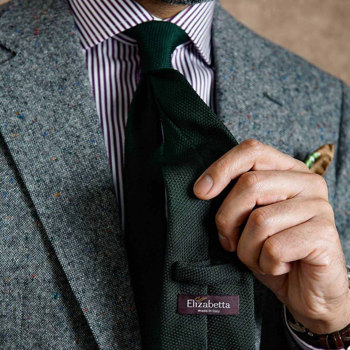 Foresta - Green Silk Grenadine Tie - Solstik