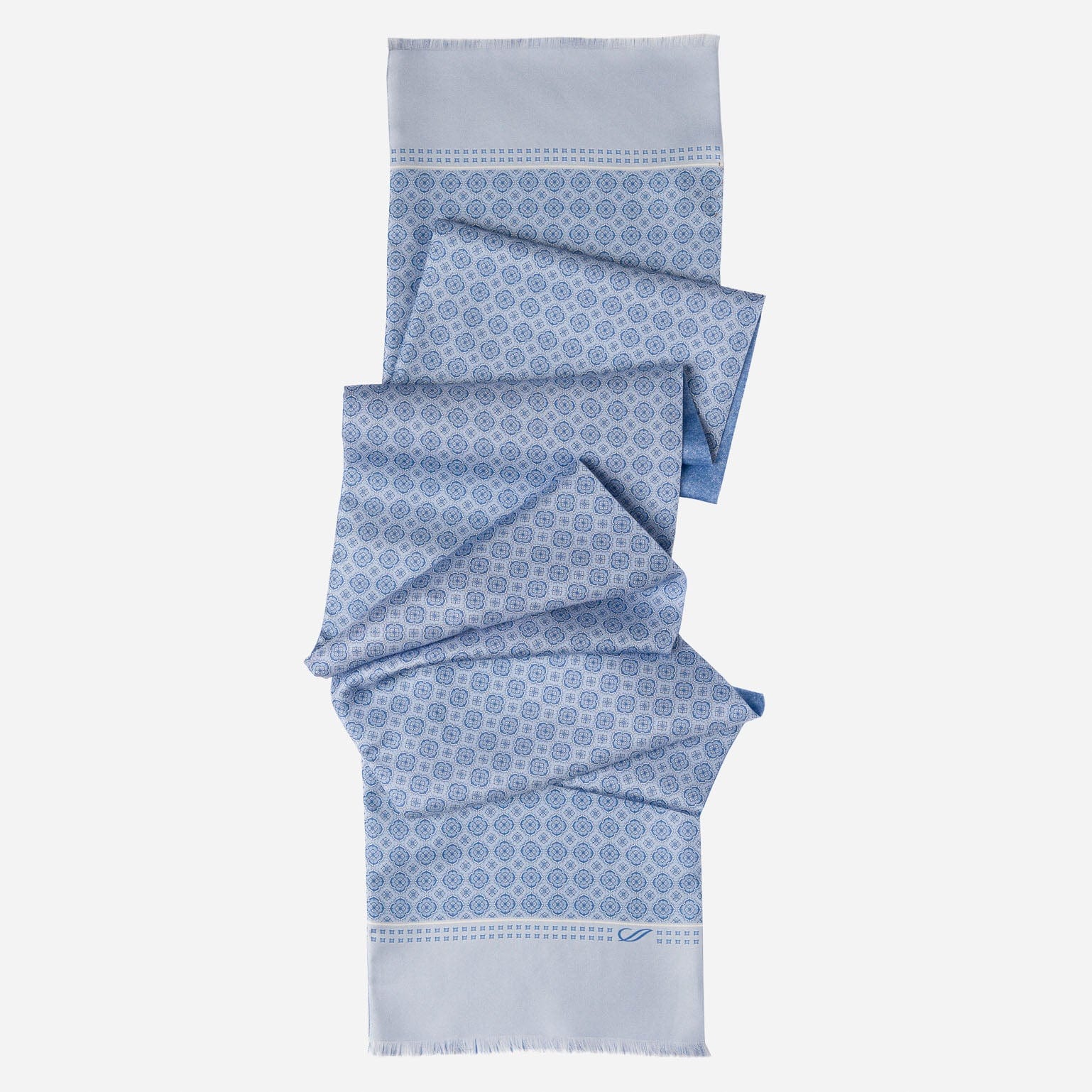 Palazzo - Reversible Silk Scarf - Sky Blue - Solstik