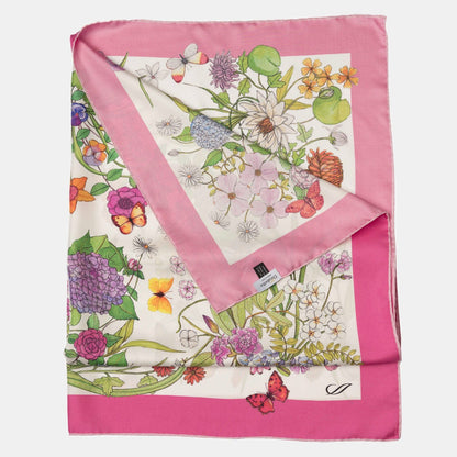 Flora - Silk Foulard - Pink - Solstik