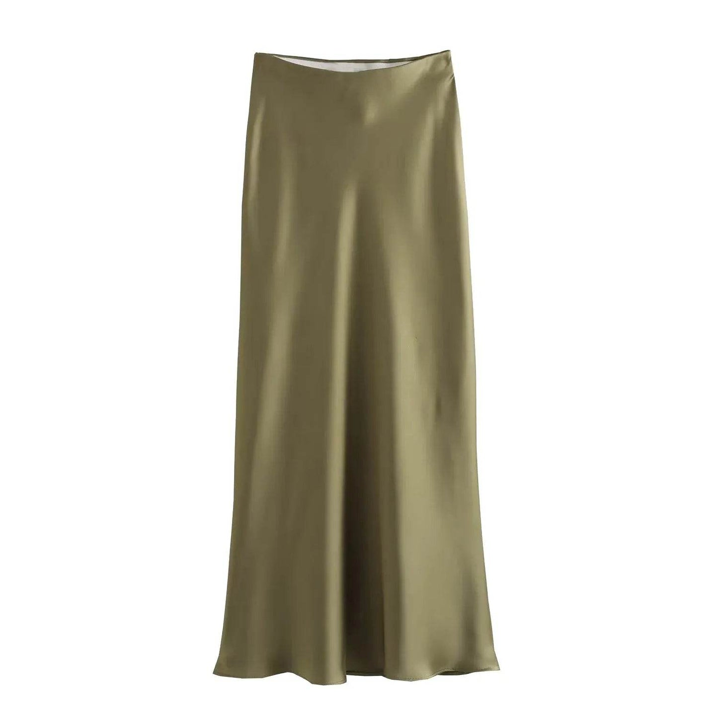 Ladies' Satin Midi Skirt - Solstik