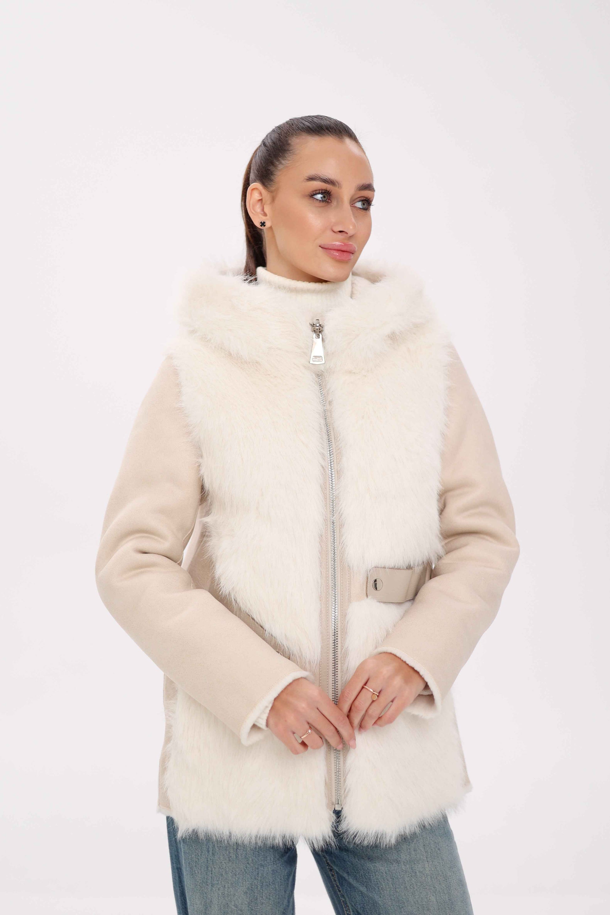 Pre-Order. Re-Stock Ships October 15. ⇆ Reversible Hooded Wool Blend Jacket