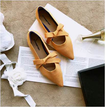 Flat Casual Boat Shoes with Bow Mary Jane Style - Solstik
