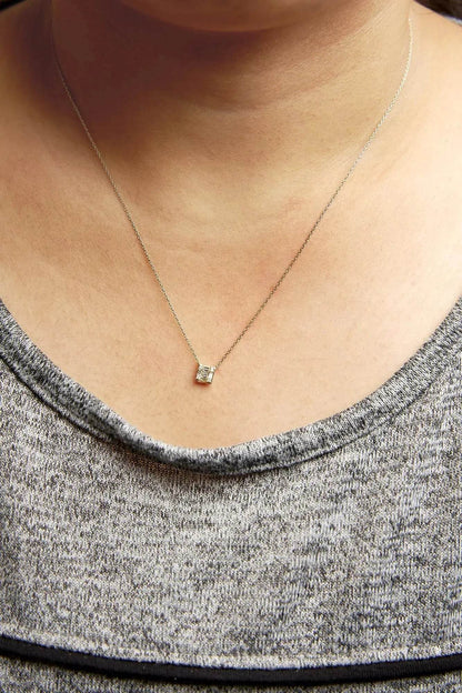 10K Yellow Gold Diamond Mosaic Pendant Necklace - Solstik