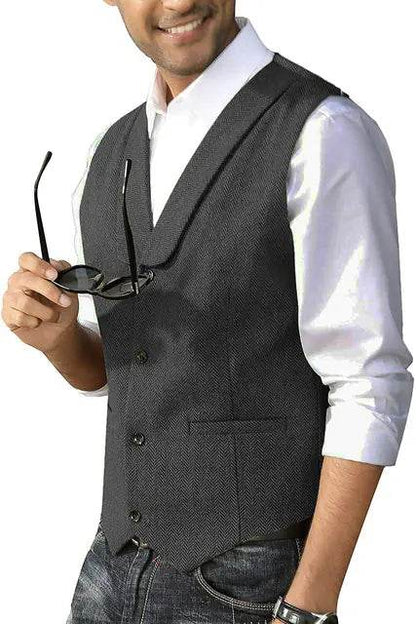Men's Cashmere Blend Business Vest - Solstik