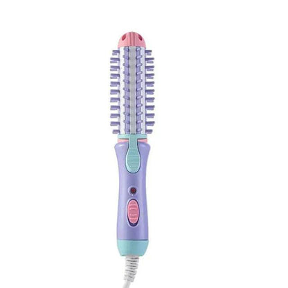 2 in 1 Mini Ceramic Curling Iron Brush - Solstik #