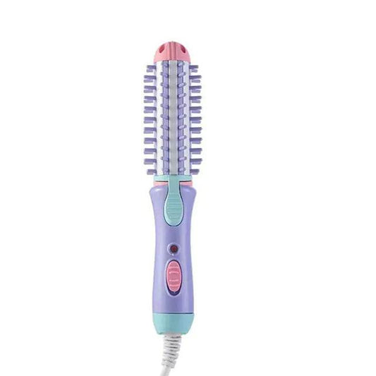 2 in 1 Mini Ceramic Curling Iron Brush - Solstik #