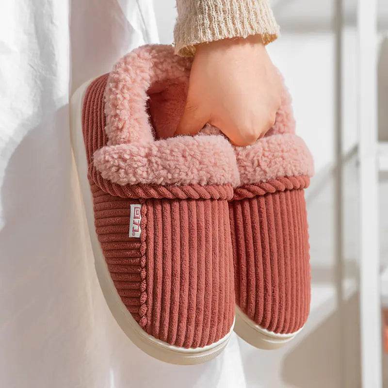 Women's Anti-Slip Cotton Slippers for Home Use - Solstik