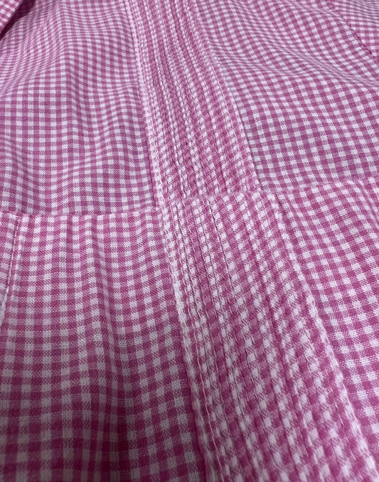 Guayabera - Pink Gingham
