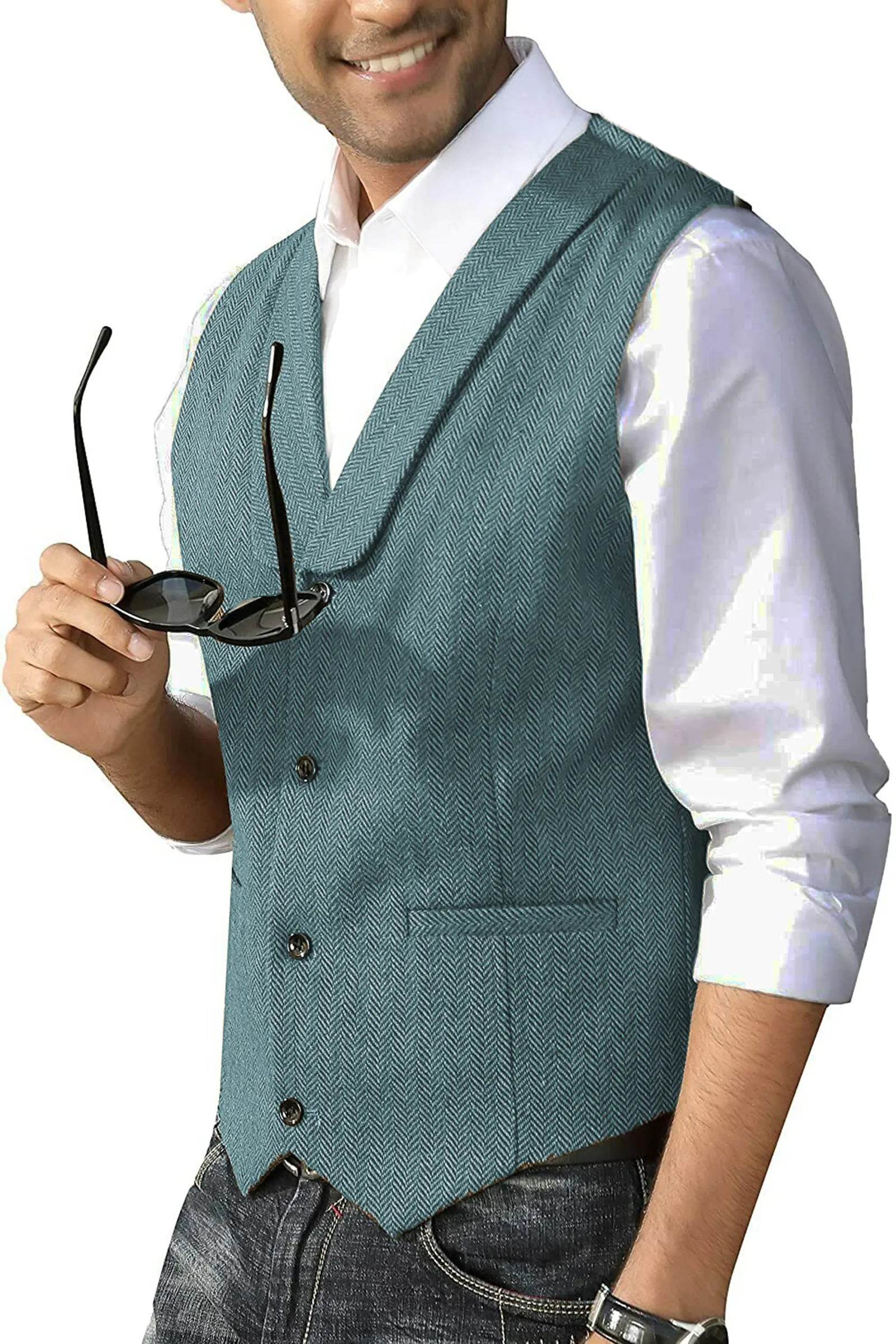 Men's Cashmere Blend Business Vest - Solstik