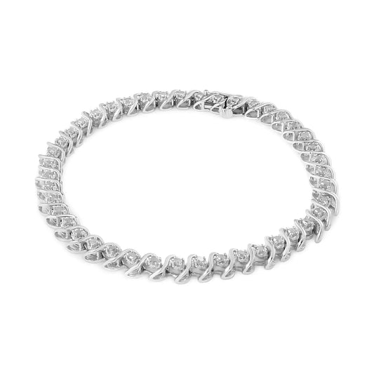 Sterling Silver 1ct Diamond Tennis Bracelet - Solstik