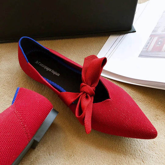 Flat Casual Boat Shoes with Bow Mary Jane Style - Solstik