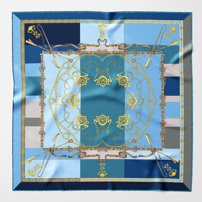 Gabriella - Silk Foulard - Azure - Solstik