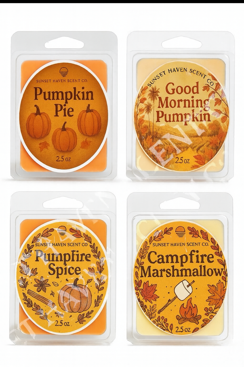 Fall & Halloween Wax Melts – 2.5 oz Clamshells | Cozy & Spooky Scents