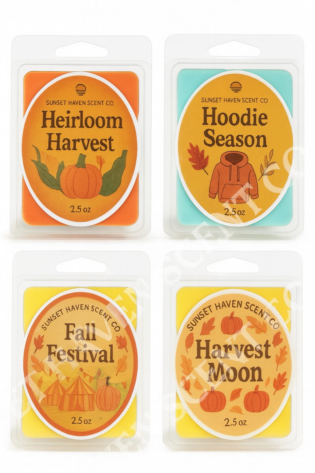 Fall & Halloween Wax Melts – 2.5 oz Clamshells | Cozy & Spooky Scents
