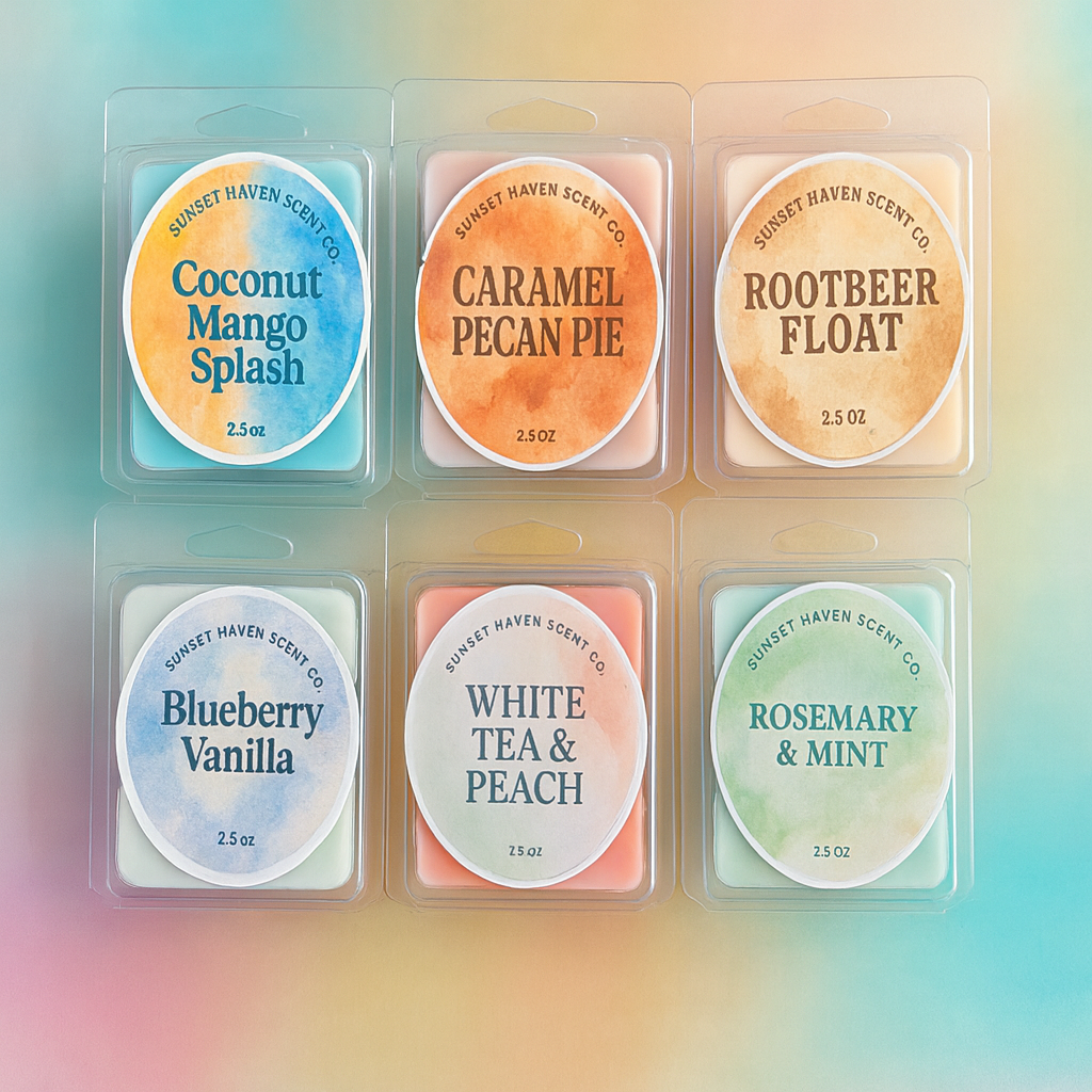 Sunset Haven Scent Co. Wax Melts – 2.5 oz Clamshells