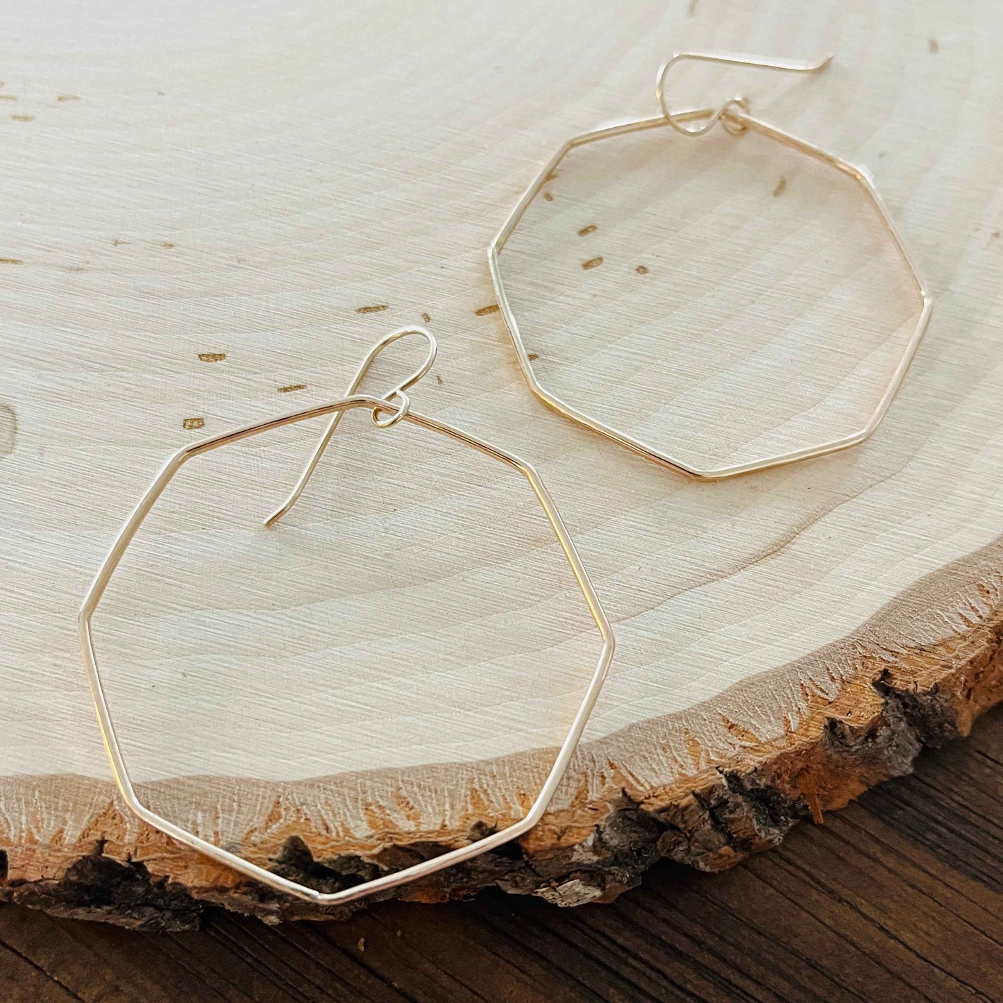 OCTAGON HOOP EARRINGS
