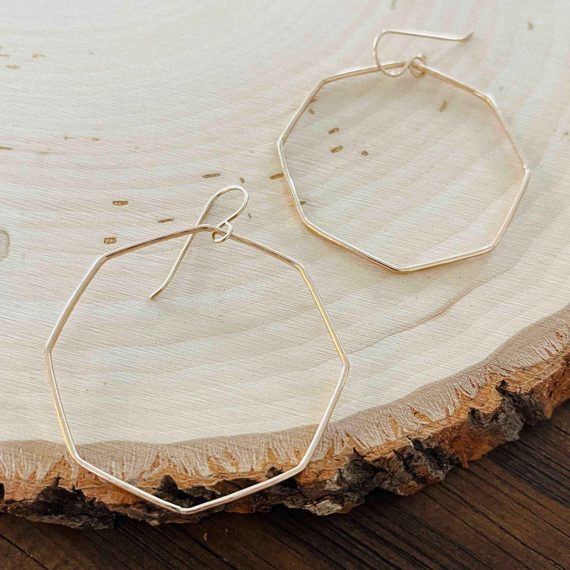 OCTAGON HOOP EARRINGS