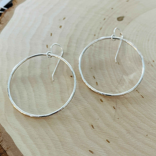 SILVER THICK HOOPS