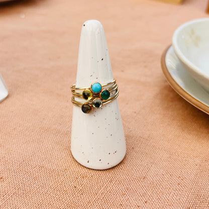 EMERALD ONYX RING