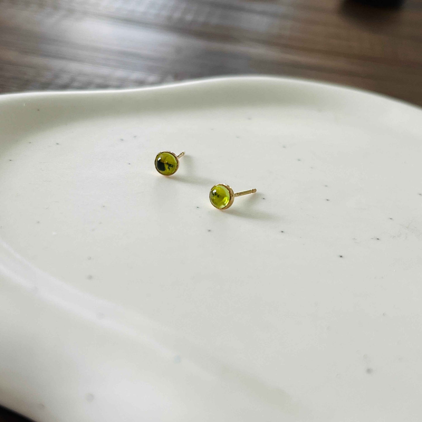 PERIDOT STUD EARRINGS
