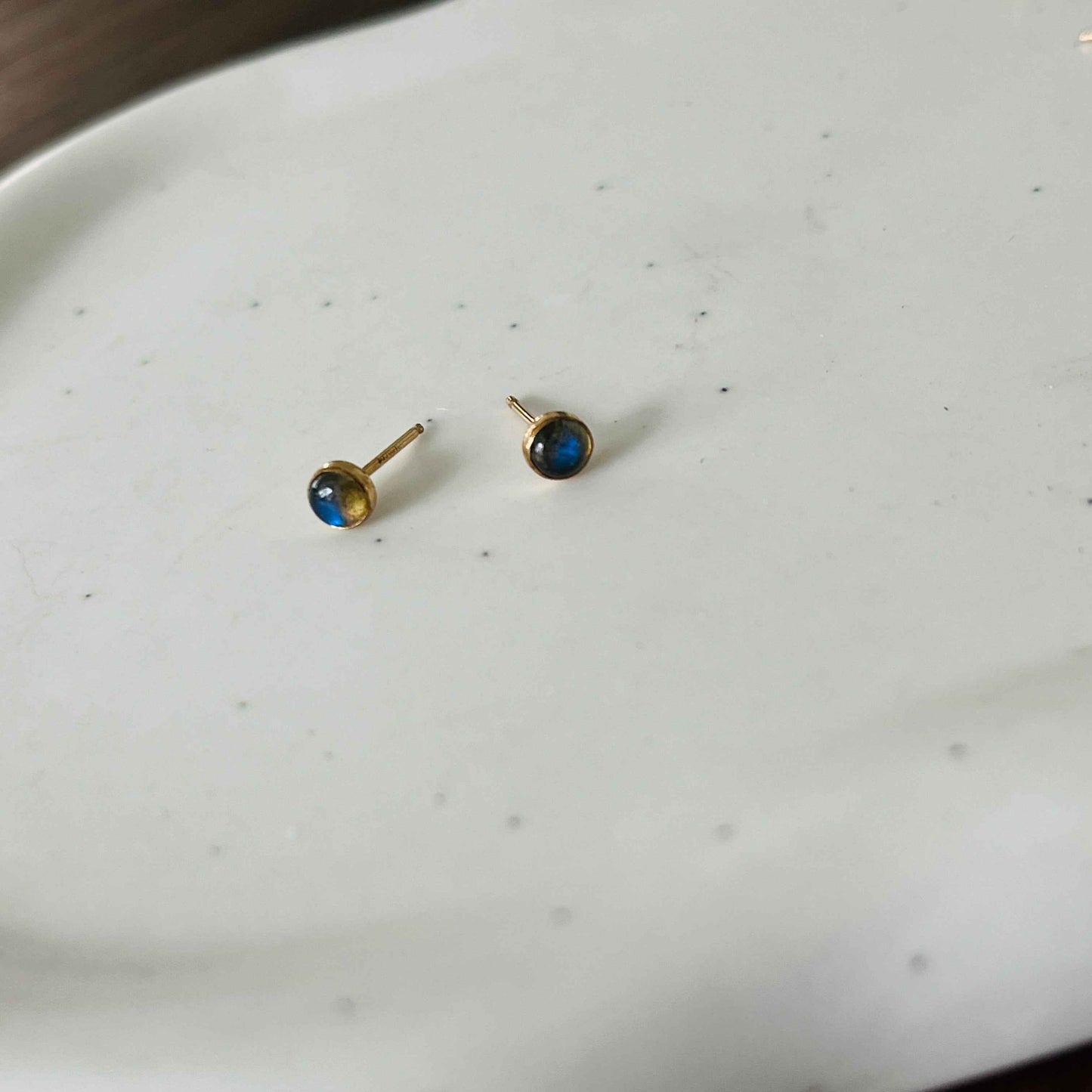 LABRADORITE STUD EARRINGS