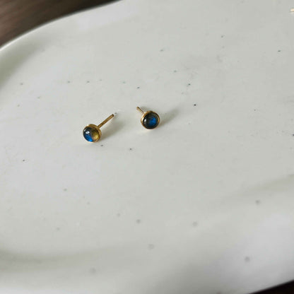 LABRADORITE STUD EARRINGS