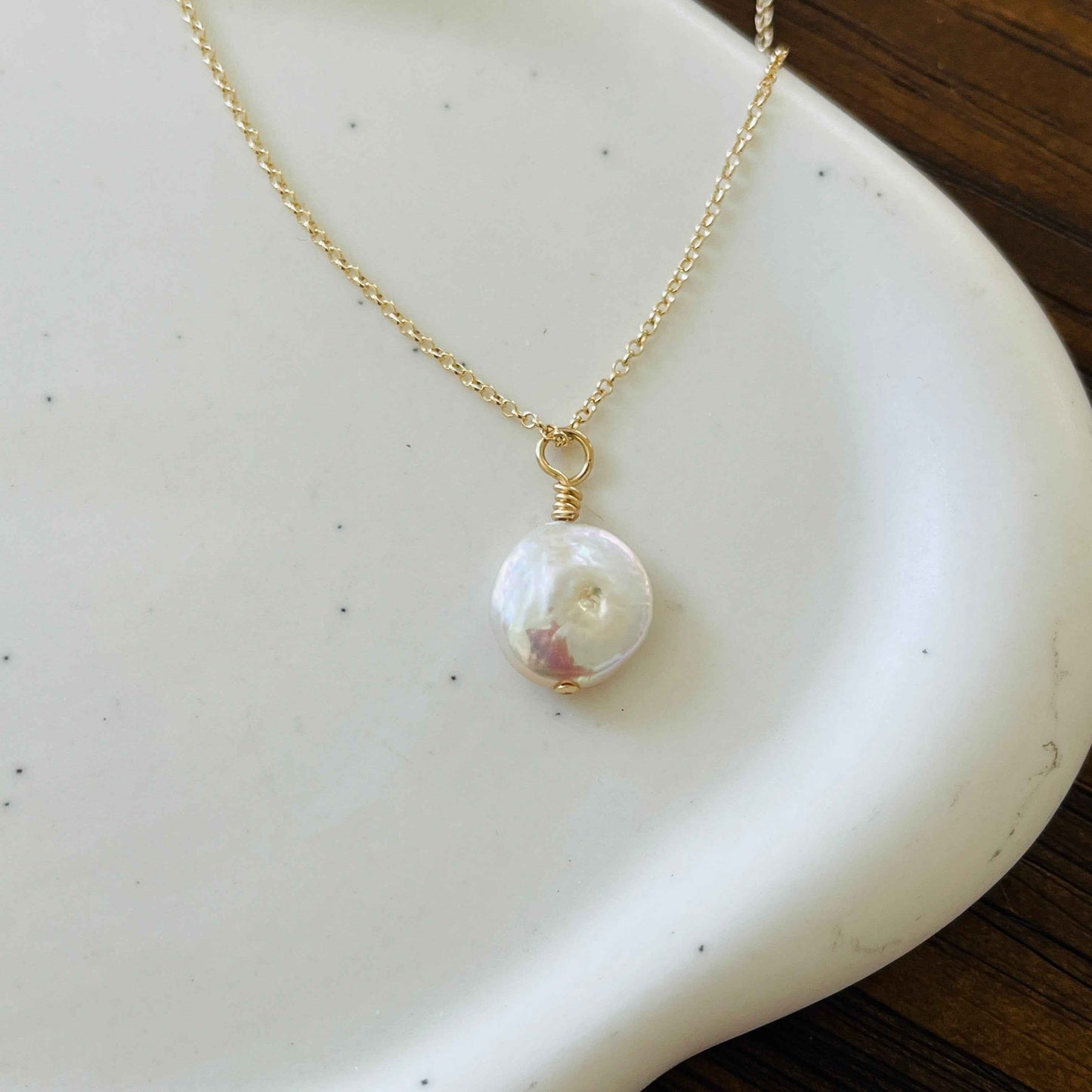 TYLA COIN PEARL NECKLACE