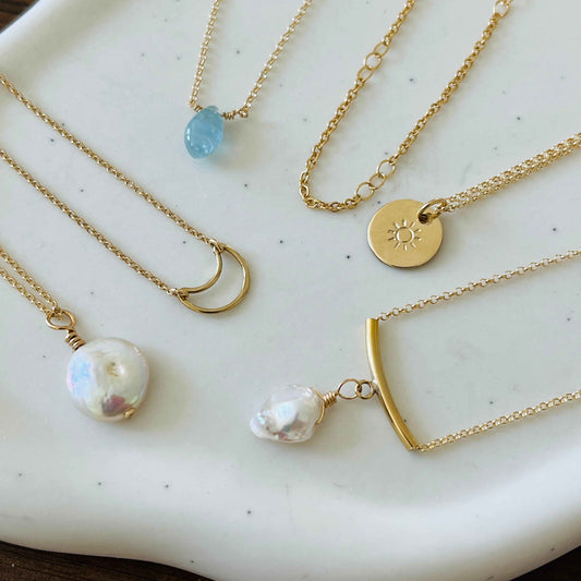 TYLA COIN PEARL NECKLACE