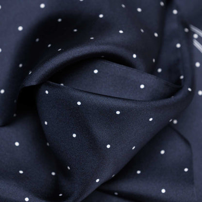 Savona - Slim Silk Scarf - Midnight Blue - Solstik
