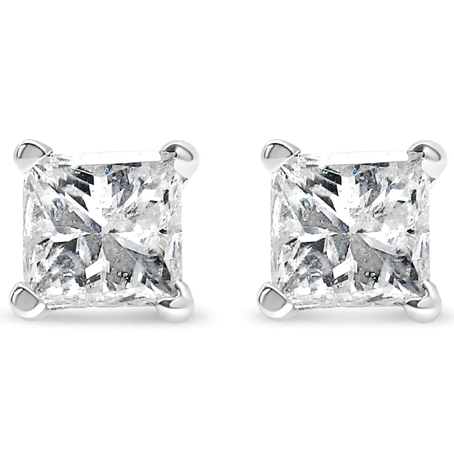 14K Princess Cut Diamond Stud Earrings 0.5ct TW - Solstik