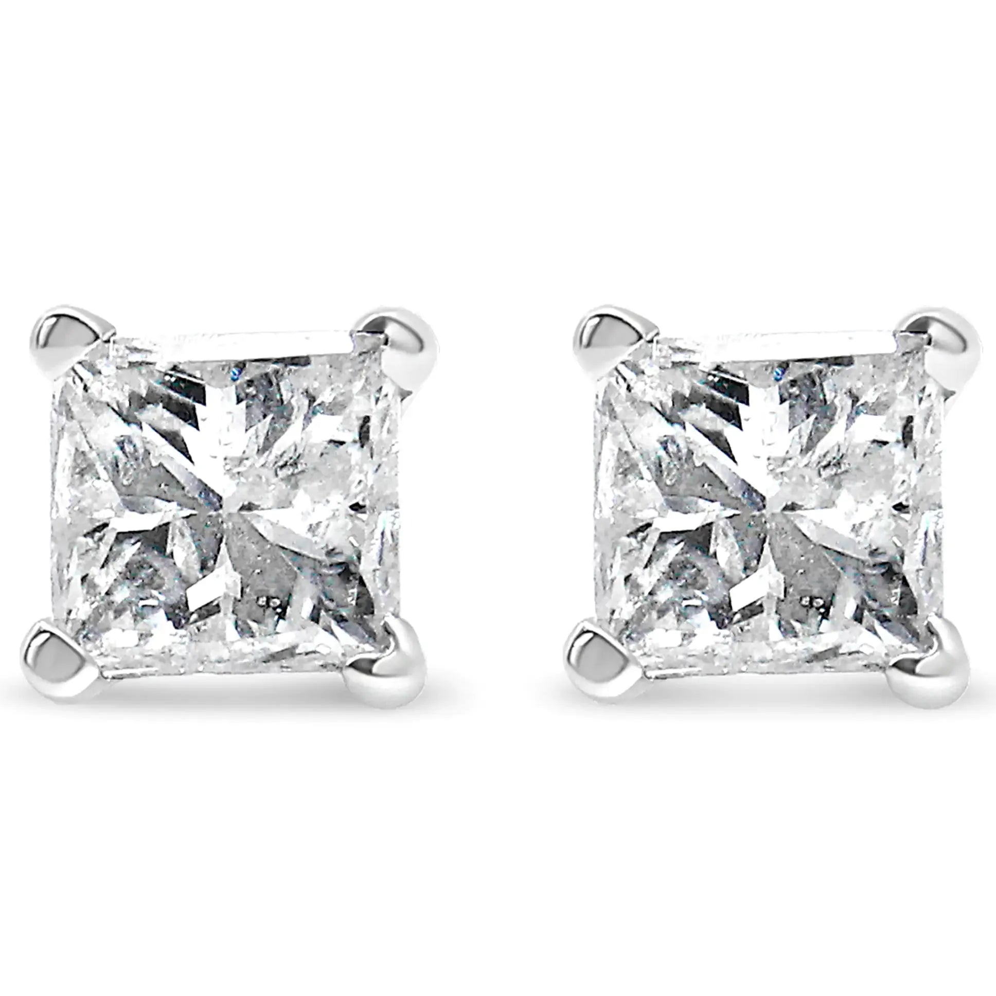 14K Princess Cut Diamond Stud Earrings 0.5ct TW - Solstik