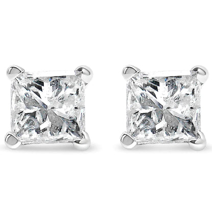 14K Princess Cut Diamond Stud Earrings 0.5ct TW - Solstik