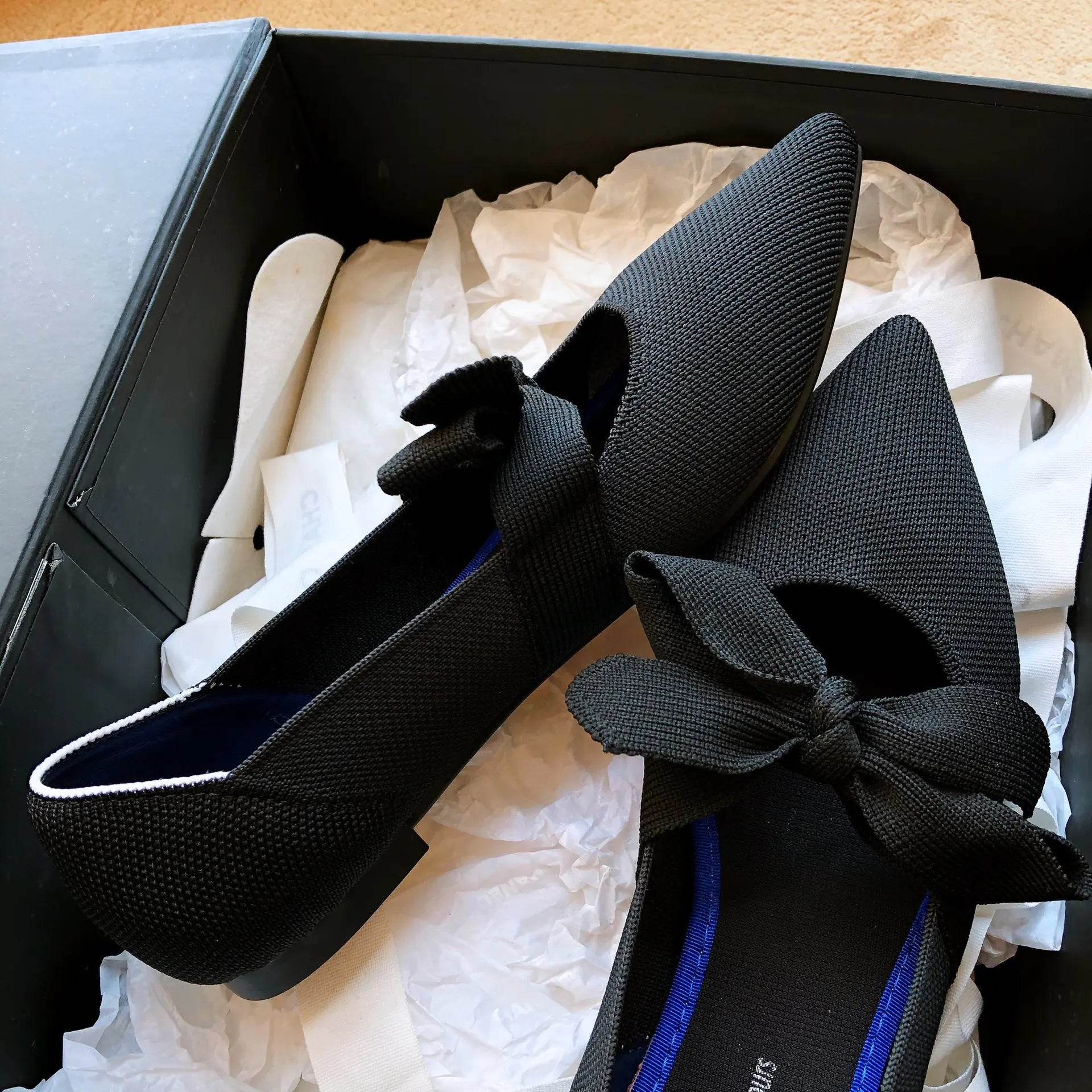 Flat Casual Boat Shoes with Bow Mary Jane Style - Solstik