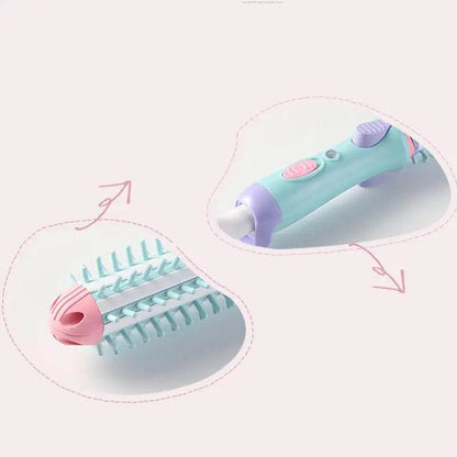 2 in 1 Mini Ceramic Curling Iron Brush - Solstik #