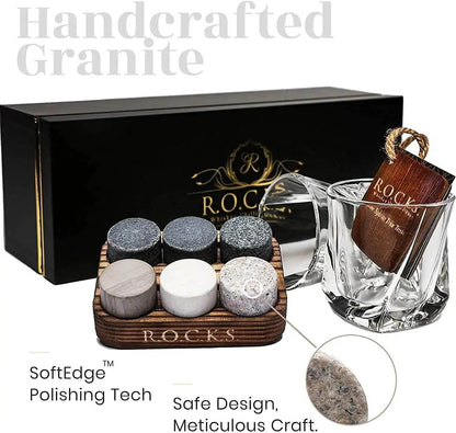Whiskey Connoisseur's Choice Set - Stones & Twist Glass - Solstik
