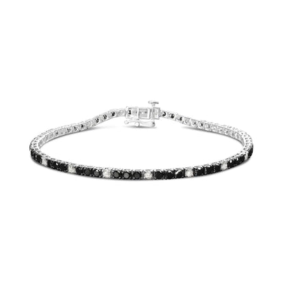 .925 Sterling Silver Diamond Harmony Bracelet 7.25" - Solstik