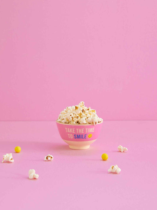 Small Melamine Bowl - Pink - Smiley®