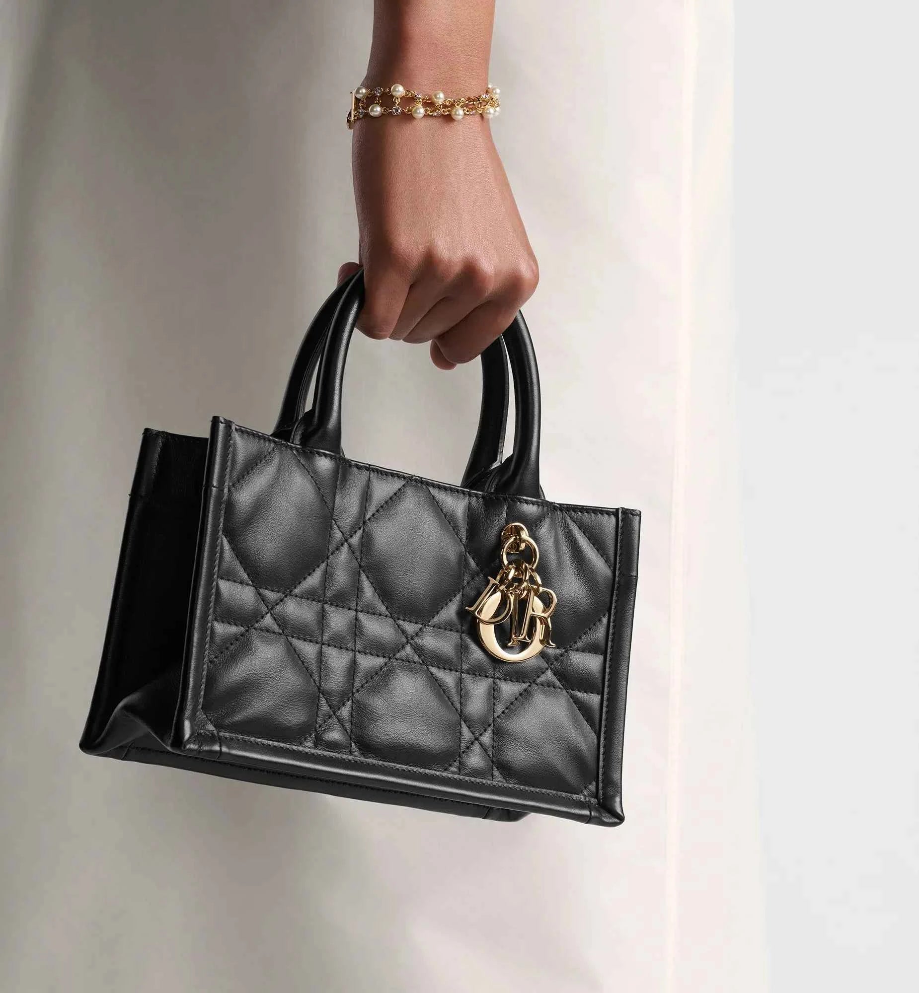 Mini Book Tote Black Macrocannage Calfskin