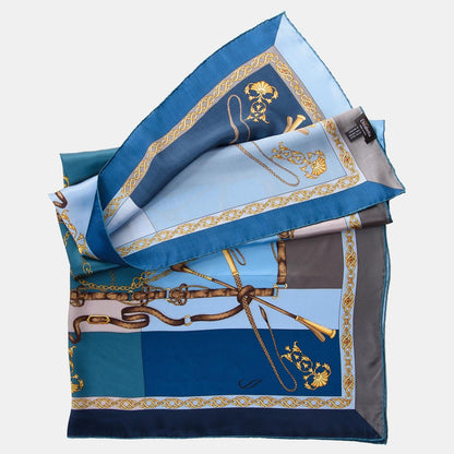 Gabriella - Silk Foulard - Azure - Solstik
