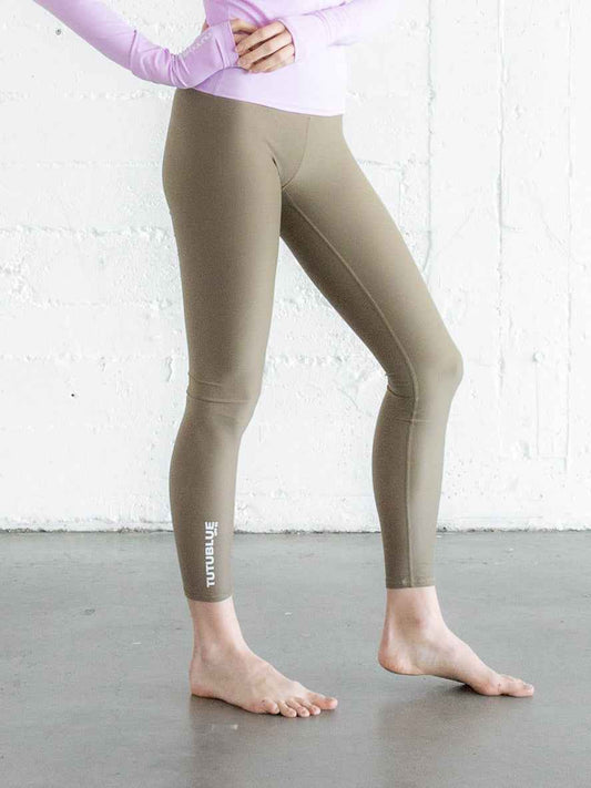 Women's UPF 50+ Sun Protective Swim Leggings - Cappucino