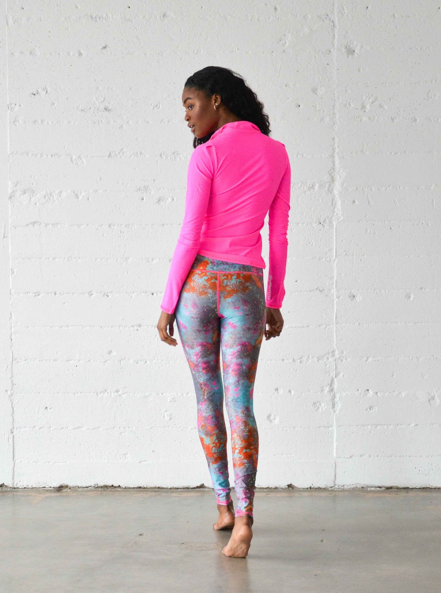 Women's UPF 50+ Sun Protective Swim Leggings - Koi Pond
