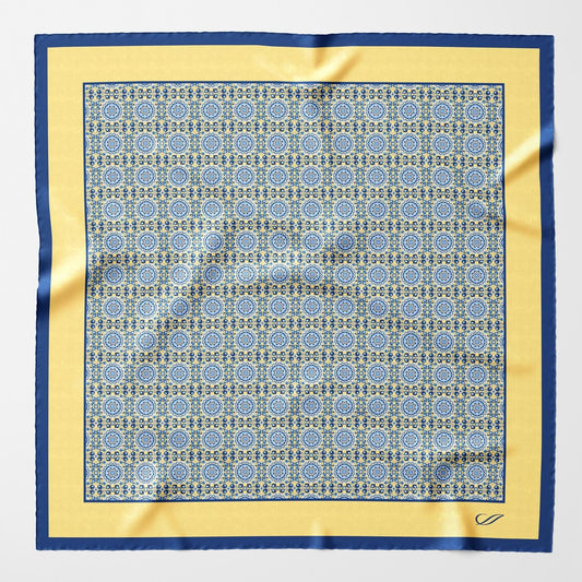 Fiastra - Silk Pocket Square - Yellow - Solstik
