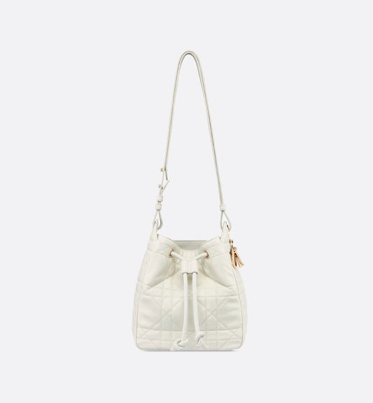 Small D-Motion Bag Ivory Macrocannage Lambskin