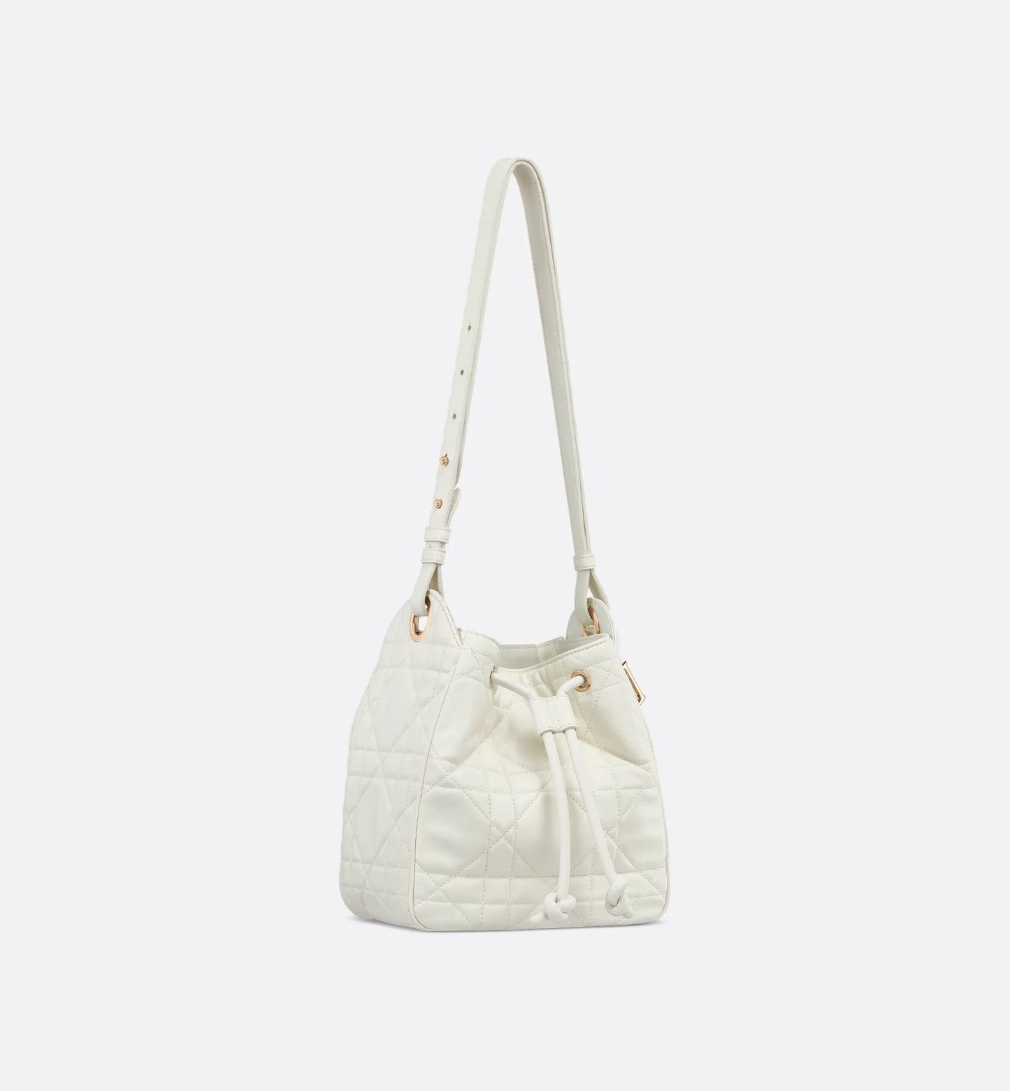 Small D-Motion Bag Ivory Macrocannage Lambskin