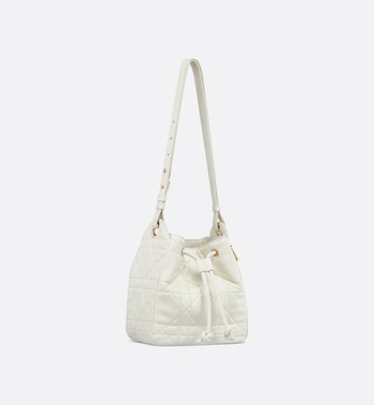 Small D-Motion Bag Ivory Macrocannage Lambskin